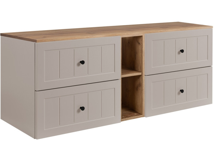 GUSTO kašmír K140DC závesná skrinka pod umývadlo 140 cm