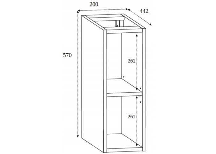 MODERN dub craft zlatý C20 regál do kúpelne MODERN dub craft zlatý C20 regál do kúpelne