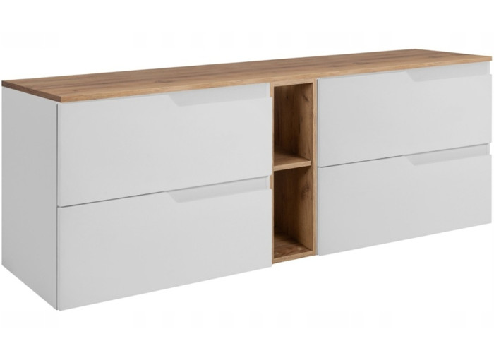 MODERN biely W140DC závesná skrinka pod umývadlo 140 cm