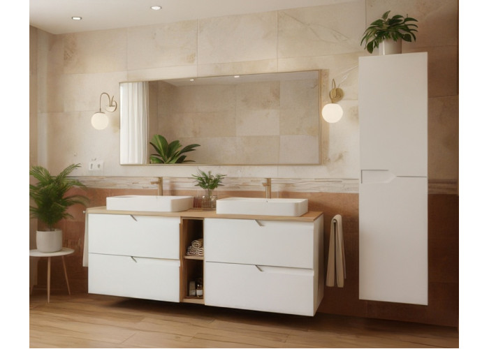 MODERN biely W35 vysoká skrinka do kúpeľne MODERN biely W35 vysoká skrinka do kúpeľne