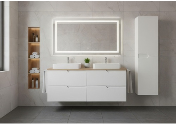 MODERN biely W100DW závesná skrinka pod umývadlo 100 cm