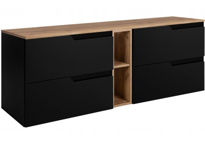 MODERN čierny B140DC závesná skrinka pod umývadlo 140 cm MODERN čierny B140DC závesná skrinka pod umývadlo 140 cm