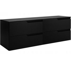 MODERN čierny B160DB závesná skrinka pod umývadlo 160 cm