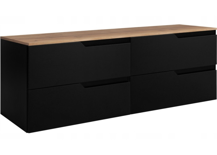 MODERN čierny B160DC závesná skrinka pod umývadlo 160 cm MODERN čierny B160DC závesná skrinka pod umývadlo 160 cm