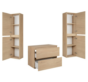 SIMPLE dub svetlý Z04, kúpeľňová zostava