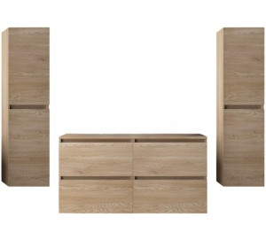 SIMPLE dub svetlý Z08, kúpeľňová zostava