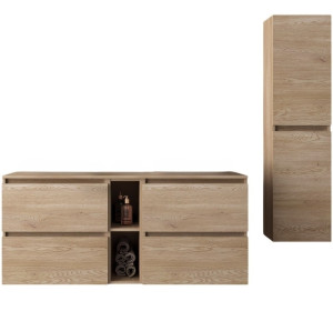 SIMPLE dub svetlý Z09, kúpeľňová zostava