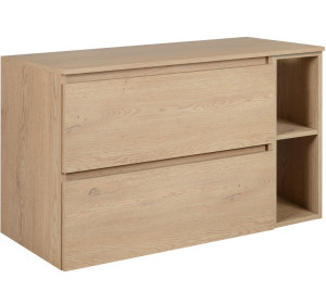 SIMPLE dub svetlý D100D závesná skrinka pod umývadlo s doskou 100 cm