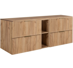 SLIM dub craft zlatý C140DC závesná skrinka pod umývadlo 140 cm