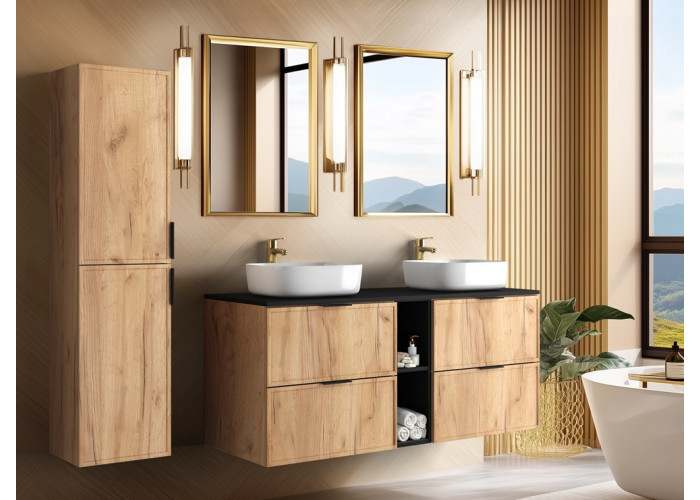 SLIM dub craft zlatý C160DB závesná skrinka pod umývadlo 160 cm SLIM dub craft zlatý C160DB závesná skrinka pod umývadlo 160 cm