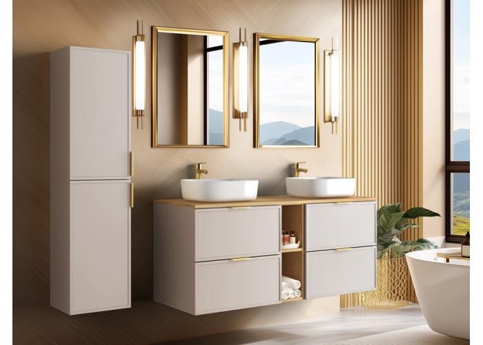 SLIM kašmír K100DC závesná skrinka pod umývadlo 100 cm