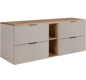 SLIM kašmír K140DC závesná skrinka pod umývadlo 140 cm