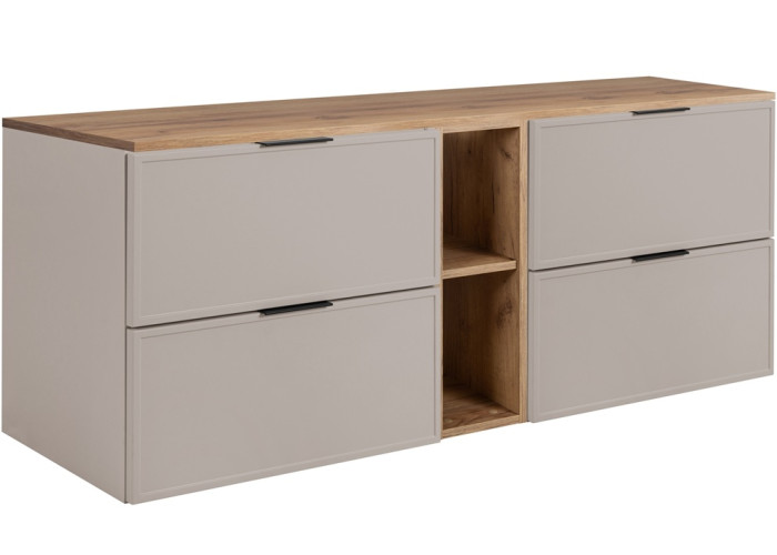 SLIM kašmír K140DC závesná skrinka pod umývadlo 140 cm