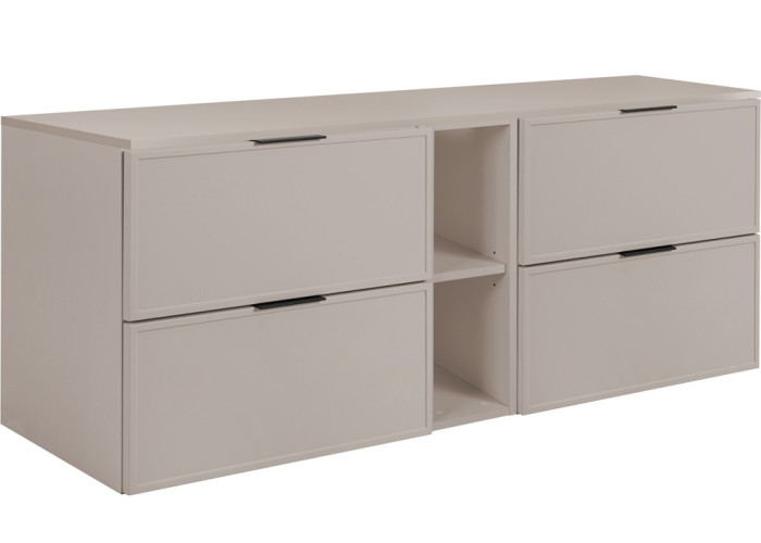 SLIM kašmír K140DK závesná skrinka pod umývadlo 140 cm