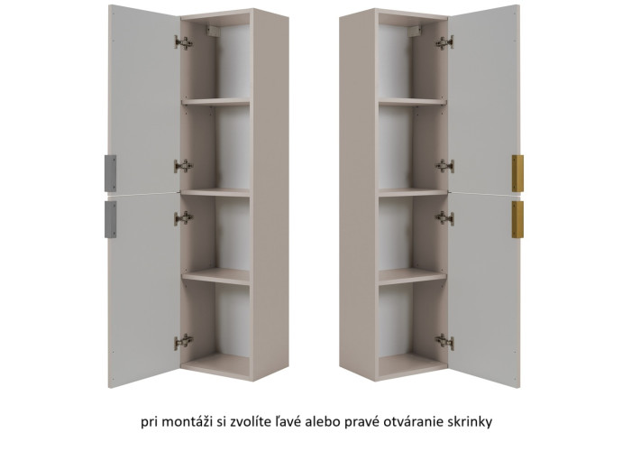 SLIM kašmír K35 vysoká skrinka do kúpelne