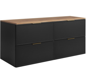 SLIM tmavosivá G120DC závesná skrinka pod umývadlo 120 cm