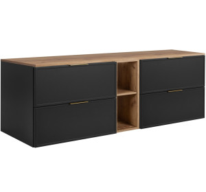 SLIM tmavosivá G180DC závesná skrinka pod umývadlo 180 cm