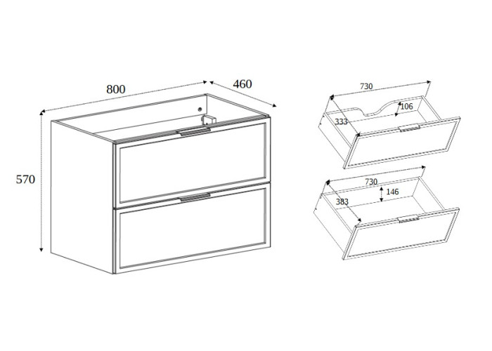 SLIM tmavosivá G80 závesná skrinka pod umývadlo 80 cm SLIM tmavosivá G80 závesná skrinka pod umývadlo 80 cm