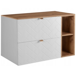 TREND biely matný W100DC závesná skrinka pod umývadlo 100 cm