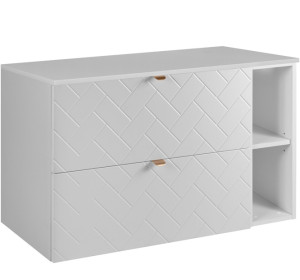 TREND biely matný W100DW závesná skrinka pod umývadlo 100 cm