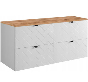 TREND biely matný W120DC závesná skrinka pod umývadlo 120 cm