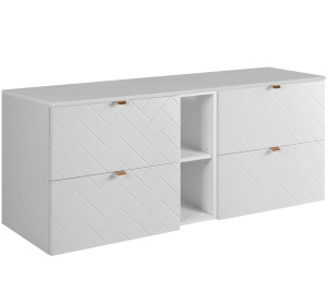 TREND biely matný W140DW závesná skrinka pod umývadlo 140 cm