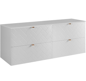 TREND biely matný W160DW závesná skrinka pod umývadlo 160 cm