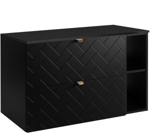 TREND čierny matný B100DB závesná skrinka pod umývadlo 100 cm