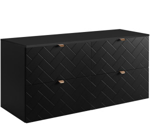 TREND čierny matný B120DB závesná skrinka pod umývadlo 120 cm