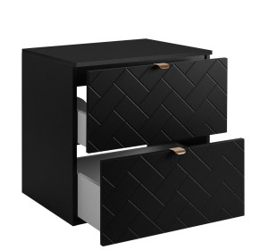 TREND čierny matný B60DB závesná skrinka pod umývadlo 60 cm