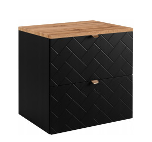 TREND čierny matný B60DC závesná skrinka pod umývadlo 60 cm