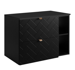 TREND čierny matný B80+DB závesná skrinka pod umývadlo 80 cm