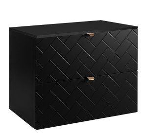 TREND čierny matný B80DB závesná skrinka pod umývadlo 80 cm