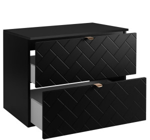 TREND čierny matný B80DB závesná skrinka pod umývadlo 80 cm TREND čierny matný B80DB závesná skrinka pod umývadlo 80 cm