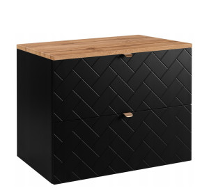 TREND čierny matný B80DC závesná skrinka pod umývadlo 80 cm