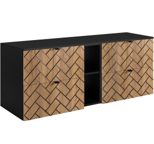 TREND dub craft zlatý C140DB závesná skrinka pod umývadlo 140 cm