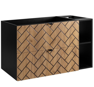 TREND dub craft zlatý C100 závesná skrinka pod umývadlo 100 cm