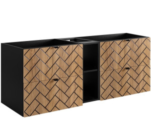 TREND dub craft zlatý C140 závesná skrinka pod umývadlo 140 cm