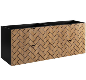 TREND dub craft zlatý C160 závesná skrinka pod umývadlo 160 cm