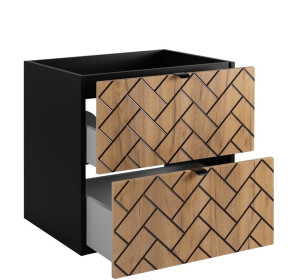 TREND dub craft zlatý C60 závesná skrinka pod umývadlo 60 cm