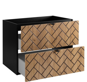 TREND dub craft zlatý C80 závesná skrinka pod umývadlo 80 cm