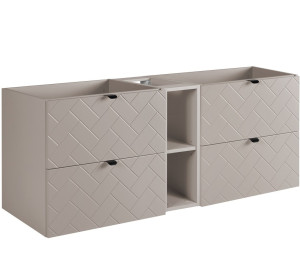 TREND kašmír K140 závesná skrinka pod umývadlo 140 cm