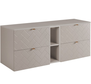 TREND kašmír K140DK závesná skrinka pod umývadlo 140 cm