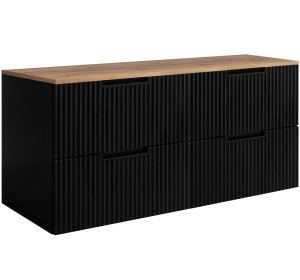 VENA čierna B120DC závesná skrinka pod umývadlo 120 cm