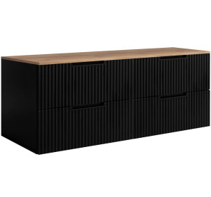 VENA čierna B160DC závesná skrinka pod umývadlo 160 cm