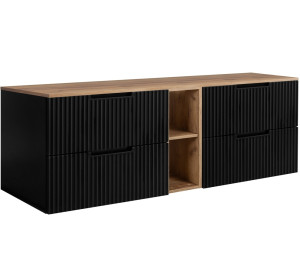 VENA čierna B180DC závesná skrinka pod umývadlo 180 cm