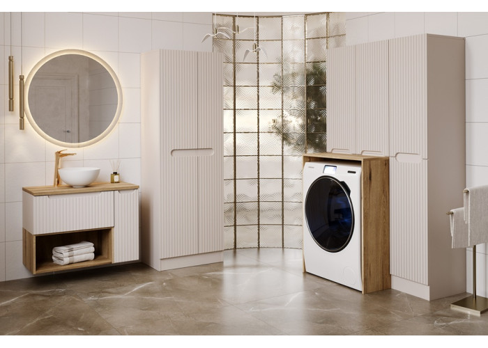 NOVA CASHMERE 80-35-1D1DK vysoká skrinka s košom na prádlo