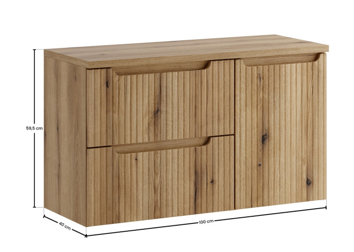 NOVA dub evoke 82-100 skrinka pod umývadlo 100 cm