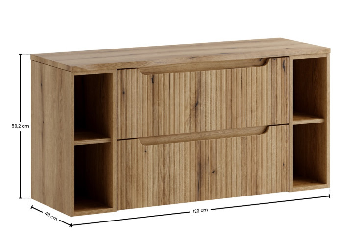 NOVA dub evoke 82-120-2 skrinka pod umývadlo 120 cm