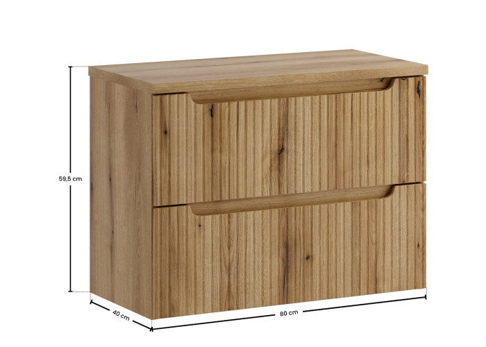 NOVA dub evoke 82-80-2S-DE skrinka pod umývadlo 80 cm